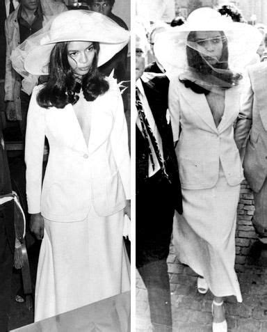 bianca jagger wedding dress.